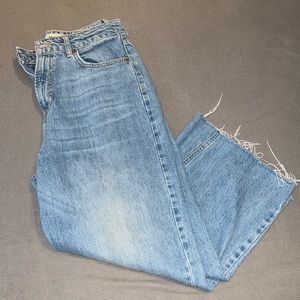 TOPSHOP Medium Wash Wide Leg Jeans